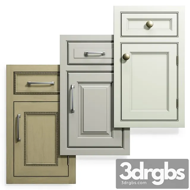 Cabinet doors set 14 3D Model Free