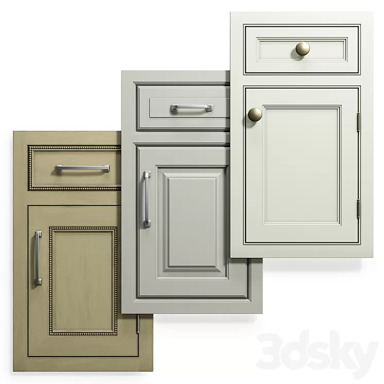 Cabinet Doors Set 14 3D Model