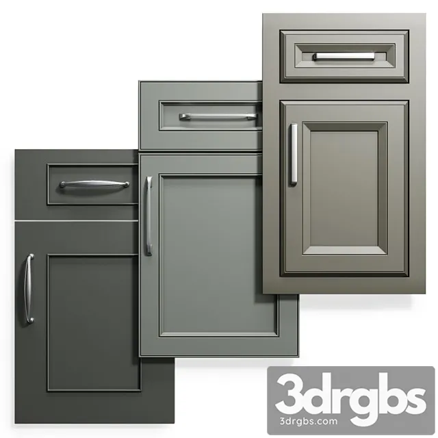 Cabinet doors set 15 3D Model Free