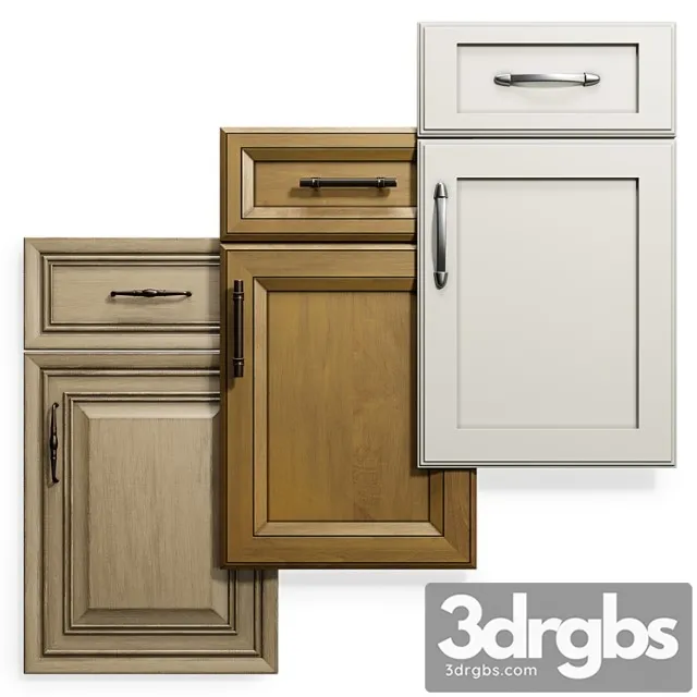 Cabinet doors set 16 3D Model Free