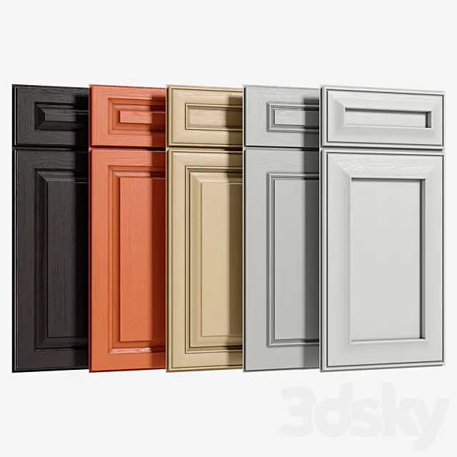 Cabinet Doors Set 2 3DModel