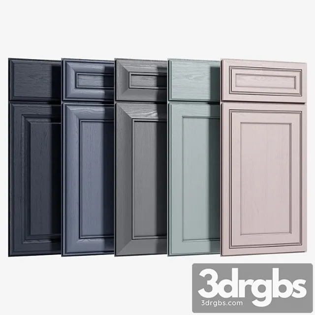 Cabinet doors set 3 3D Model Free