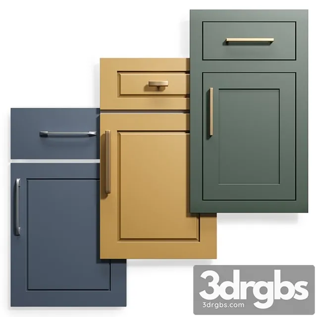 Cabinet doors set 9 3D Model Free
