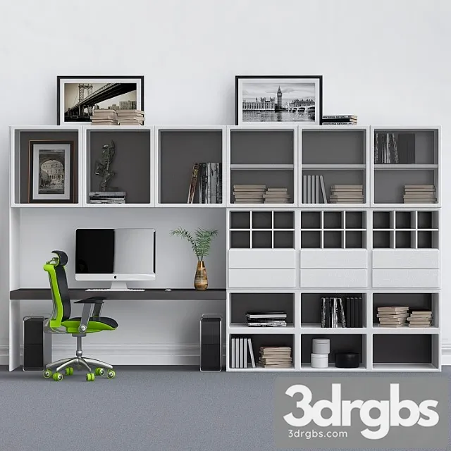 Cabinet for office 2 2 3D Model Free