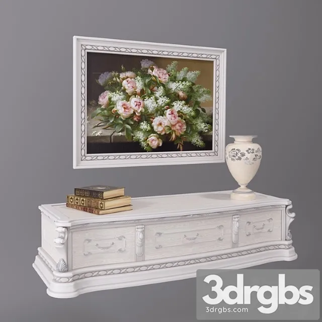 Cabinet for tv isabella carpenter zc208 1740х620х400 2 3D Model Free