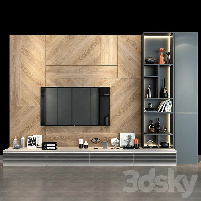 Cabinet Furniture SET 083 3D Model