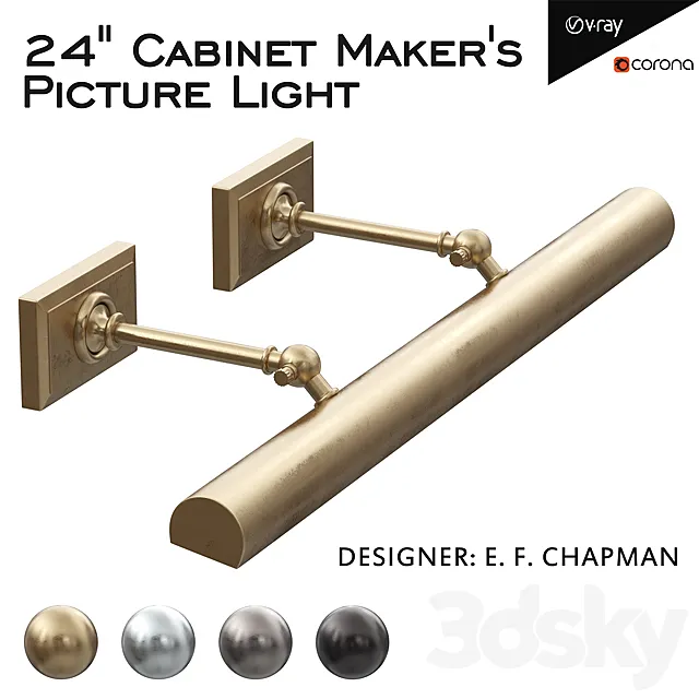 Cabinet Maker's Picture Light 3DModel