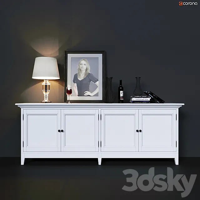 Cabinet wide with 4 facades Dantone Home 3D Model