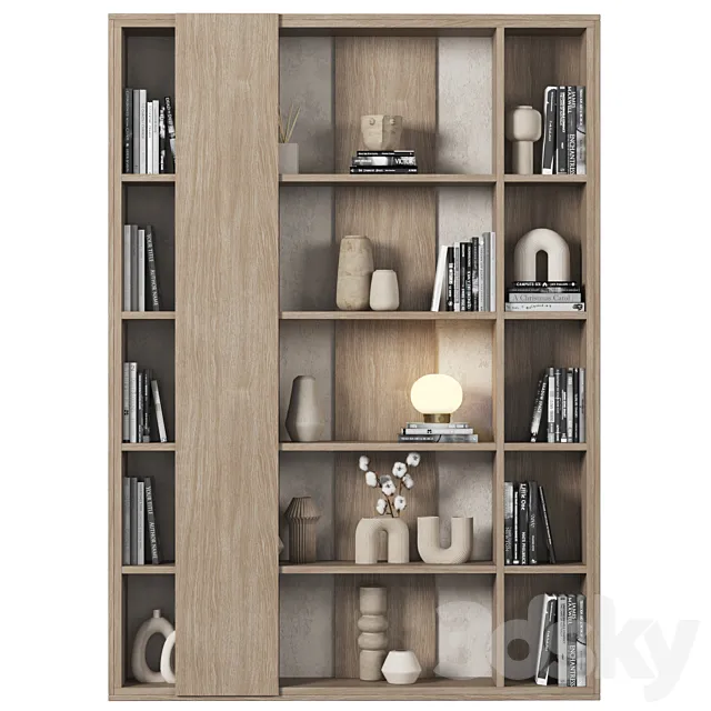 Cabinet with shelves 059 3D Model