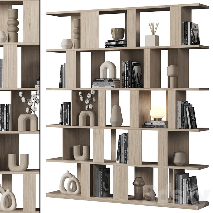 Cabinet with shelves 064 3D Model Free