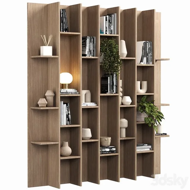 Cabinet with shelves 088 3D Model