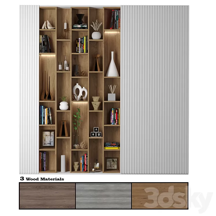 Cabinet with shelves 12 3D Model Free