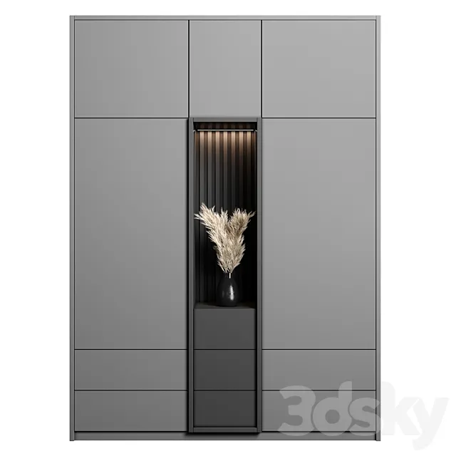 Cabinet with shelves 18 3DModel