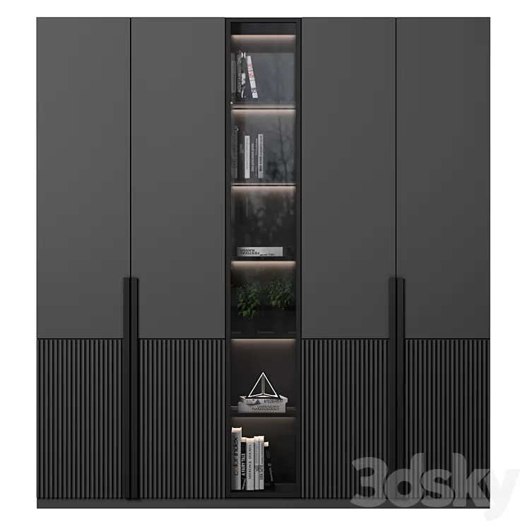 cabinet with shelves 26 3D Model Free