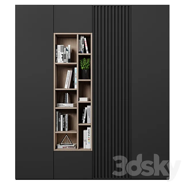 Cabinet with shelves 3D Model