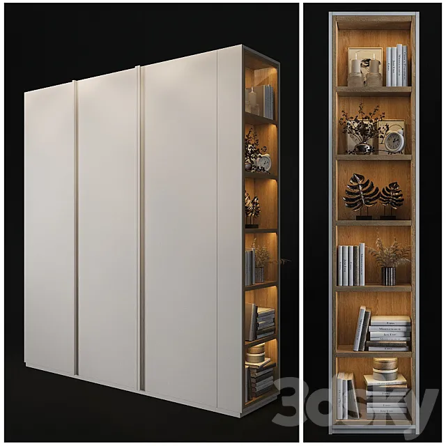 Cabinet with shelves in the end Free Download
