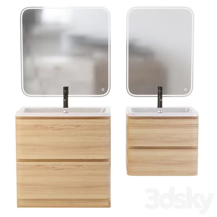 Cabinet with sink BelBagno Albano 3D Model