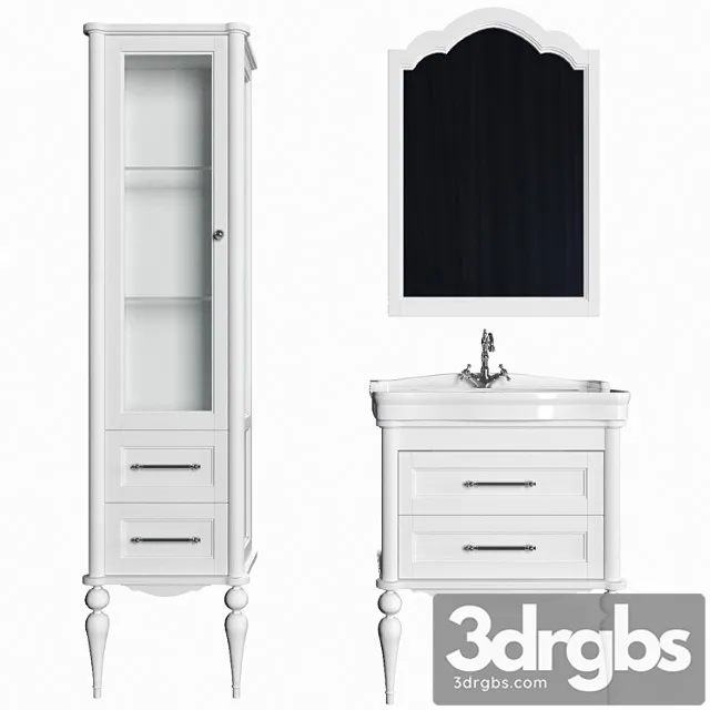 Cabinet with sink ValenHouse Aesthetics 80 3D Model Free