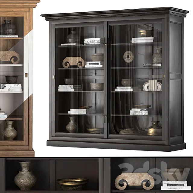 CABINET WITH SLIDING DOORS 61460863 BLK 3DModel