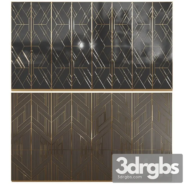 Cabinets in the style of art deco 03 3D Model Free