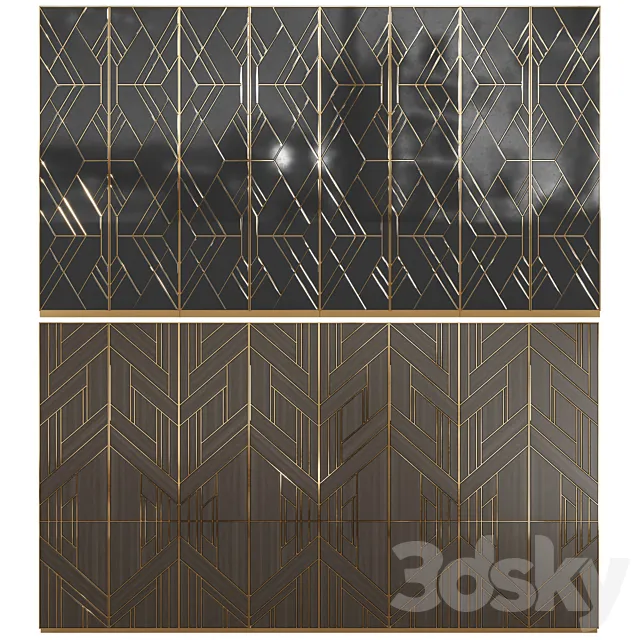 Cabinets in the style of art deco 03 3D Model