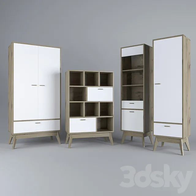 Cabinets Nordik from Divan.ru 3D Model