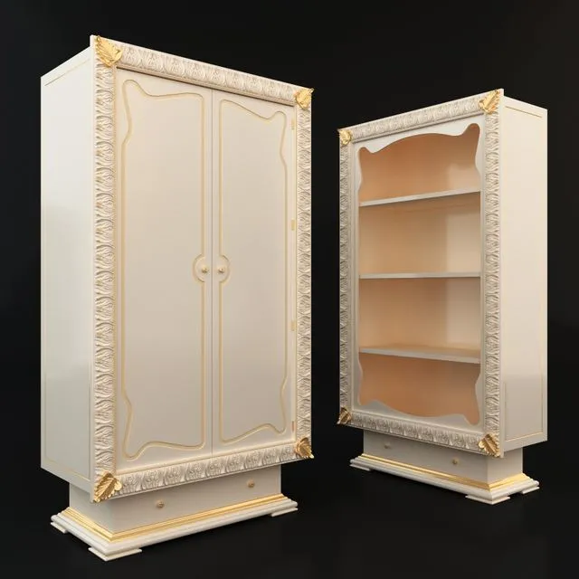 Cabinets & Showcases for books Antonelli Moravio 3D Model