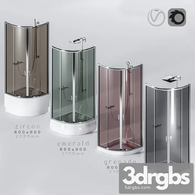 Cabins 4 Pcs 3D Model Free