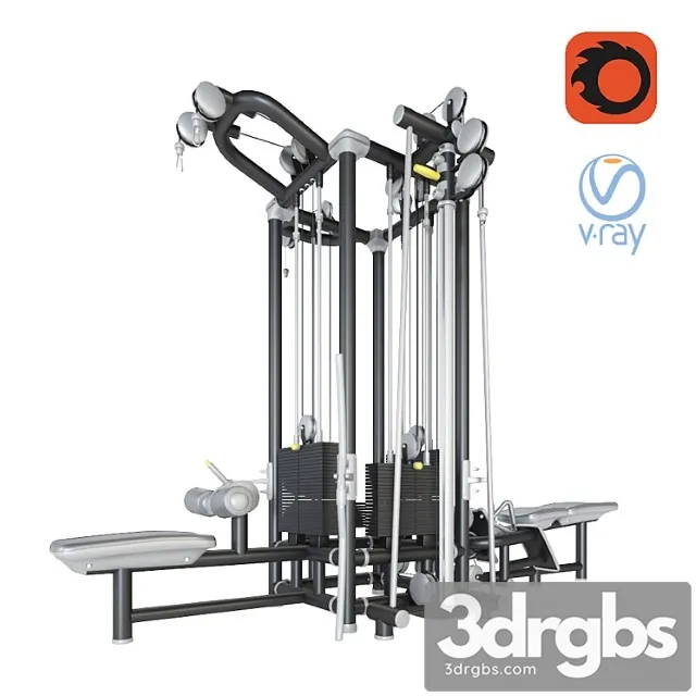 Cable station black 3D Model Free