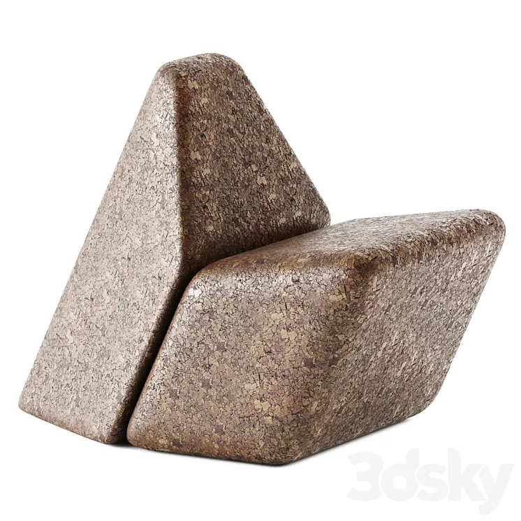 Cacao Armchair by BlackCork 3D Model Free