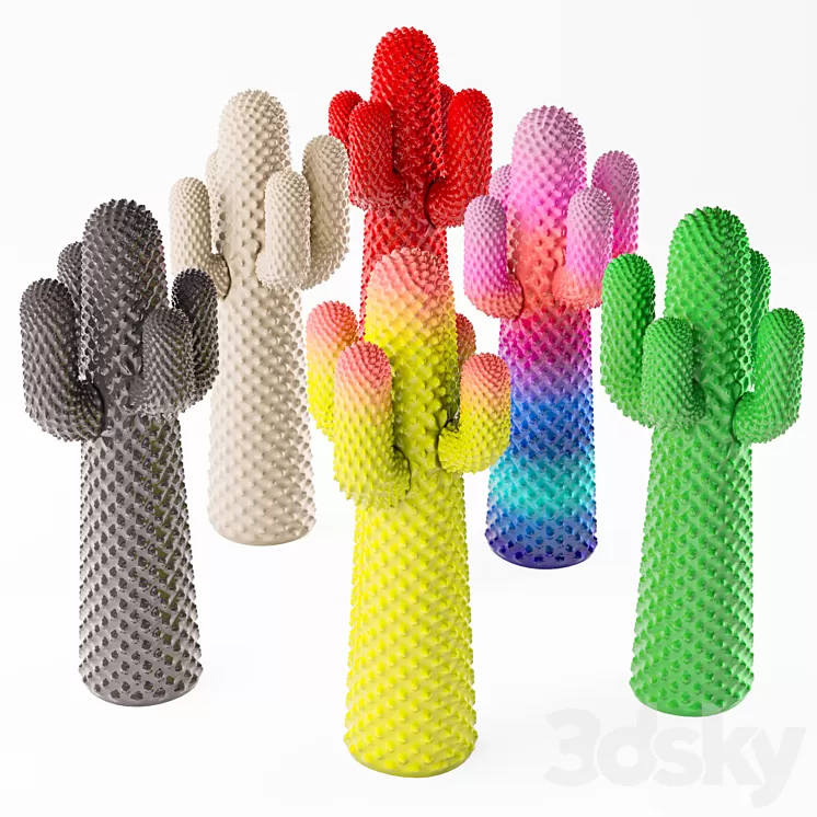 Cactus gufram coat hanger 3D Model