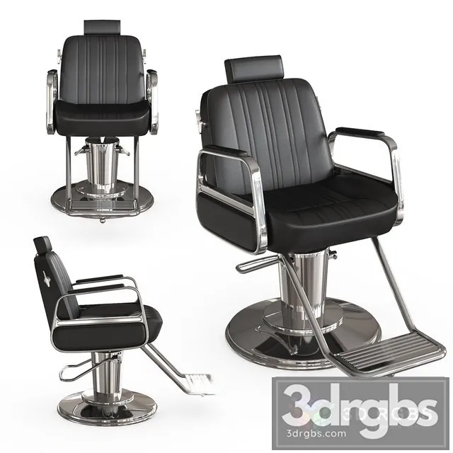 Cadillac Professional Barber Chair 3D Model Free