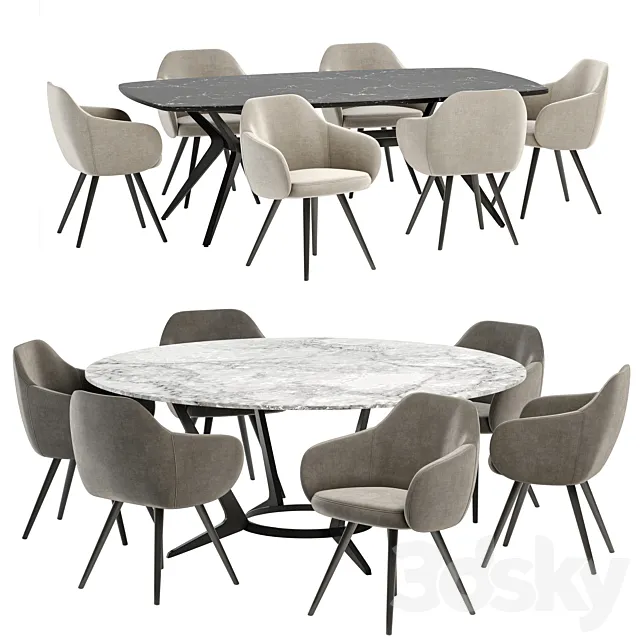 cadira dinning set 3D Model