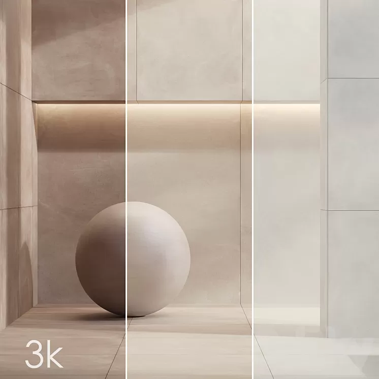 Caesar Set 29 - Cement-Terracota BUNDLE - 4 types: Brown Beige White 3D Model Free