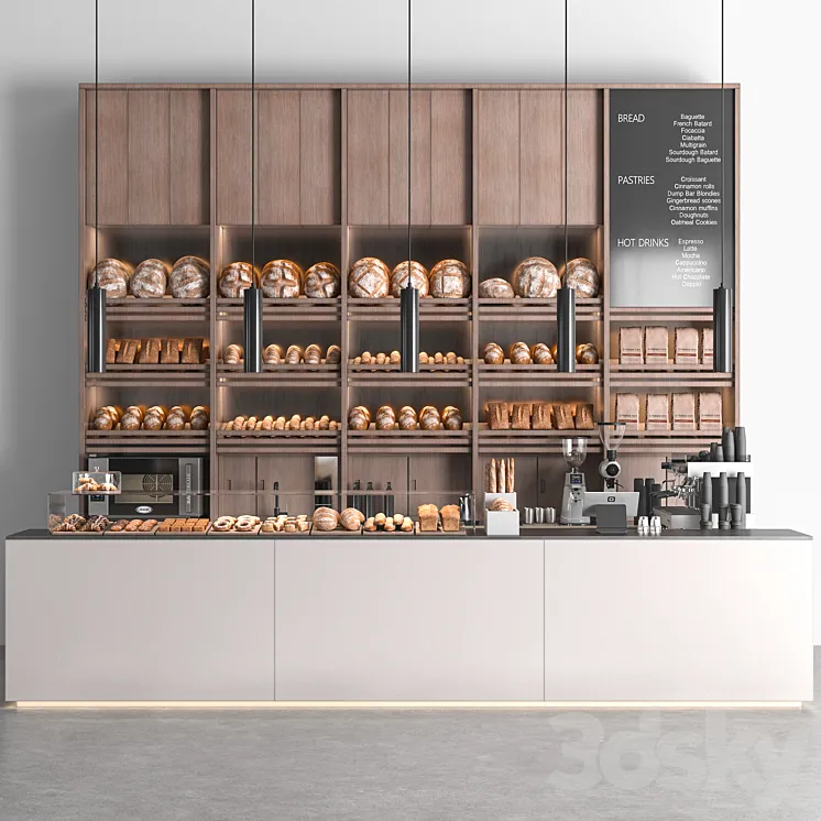 Cafe Bakery 02 3D Model Free Download