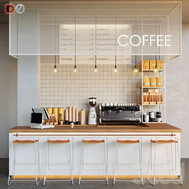 Cafe Caffeeshop 3D Model
