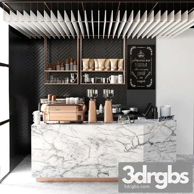 Cafe Design 5 Coffee 3D Model Free
