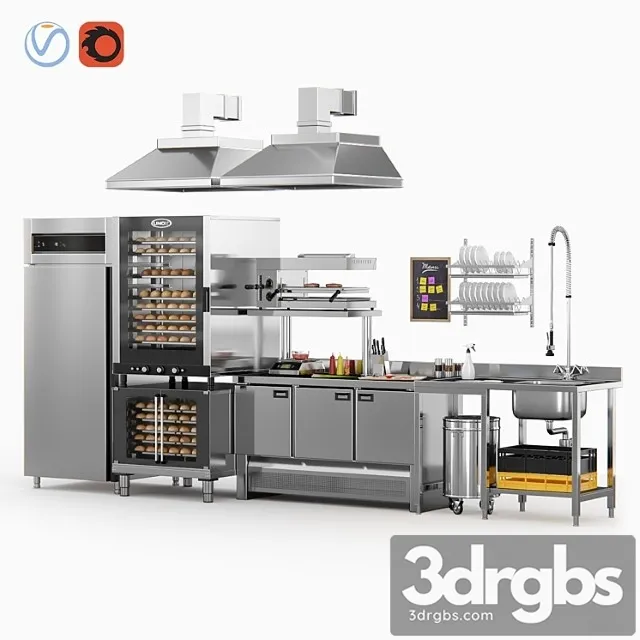 Cafe Equipment 3D Model Free