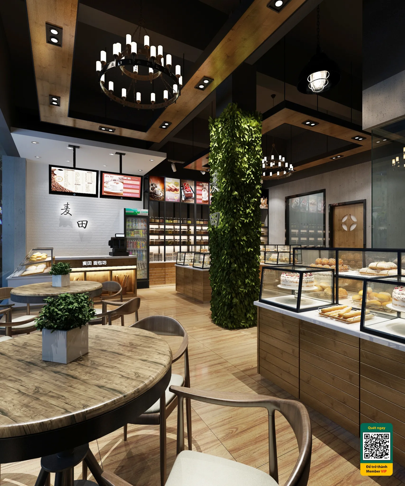 Cafe milk tea shop 3D - 001 - 3618