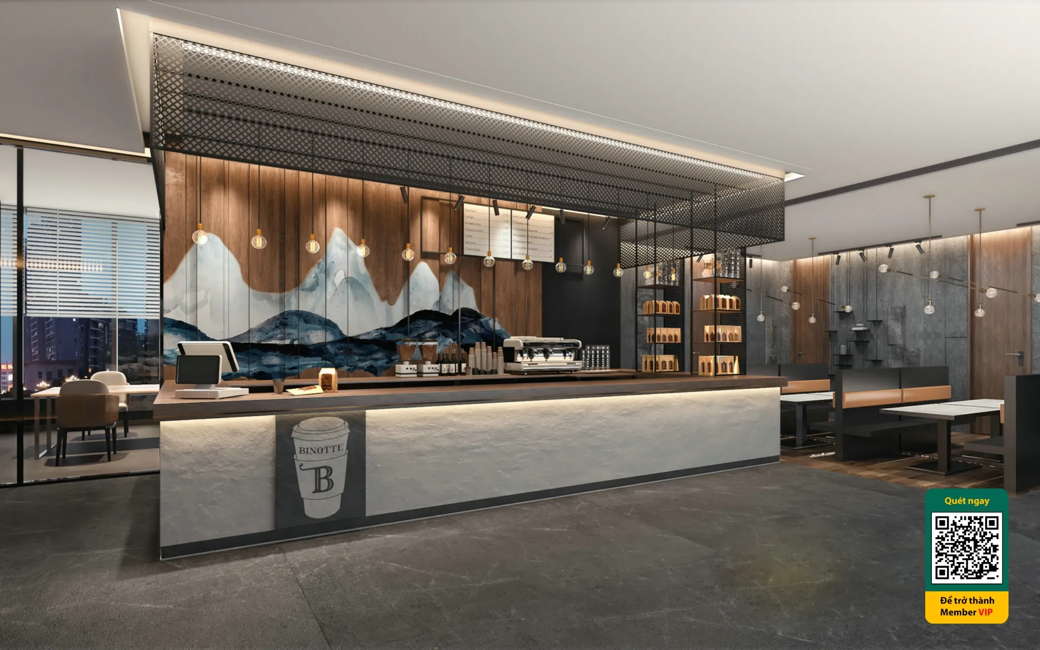 Cafe milk tea shop 3D - 004 - 3621