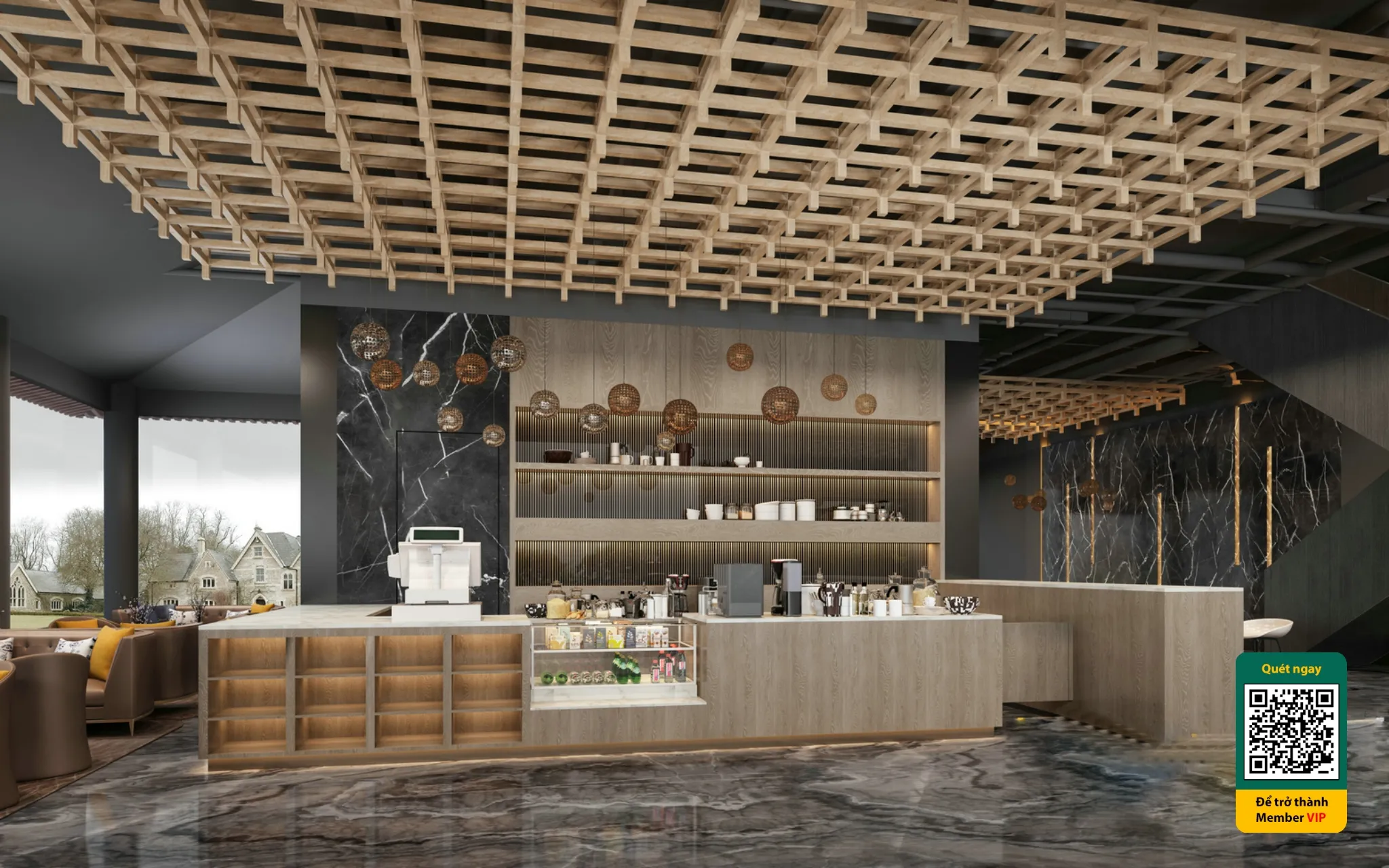 Cafe milk tea shop 3D - 005 - 3622