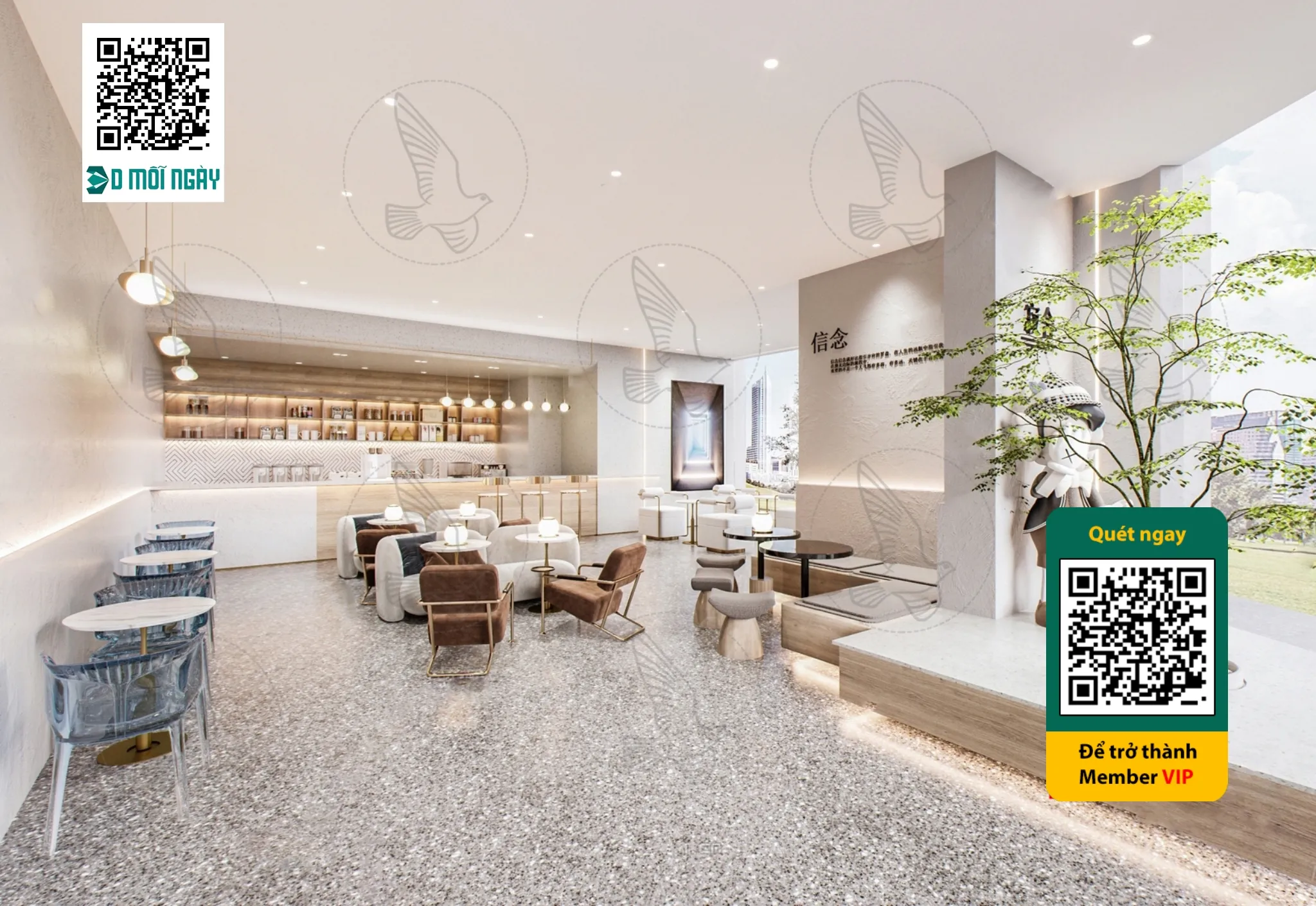 Cafe milk tea shop 3D - 009 - 3626