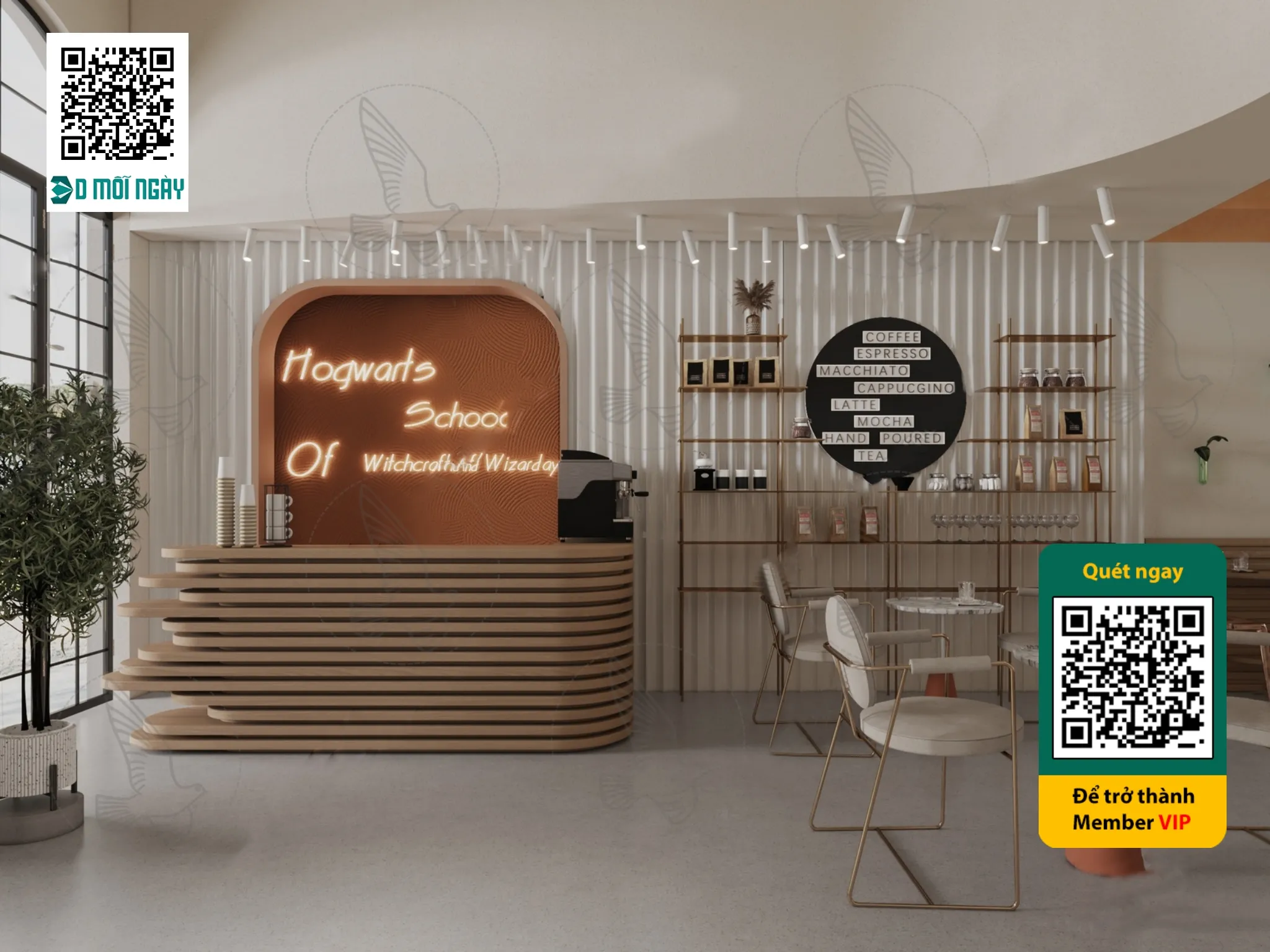 Cafe milk tea shop 3D - 010 - 3627