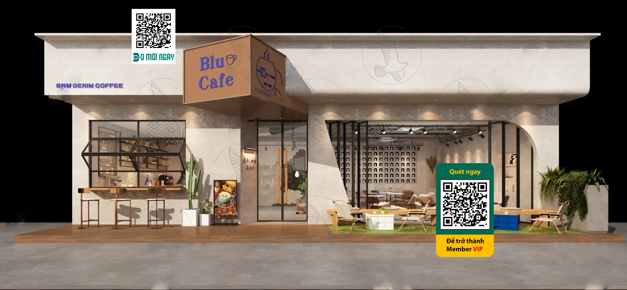 Cafe milk tea shop 3D - 011 - 3628