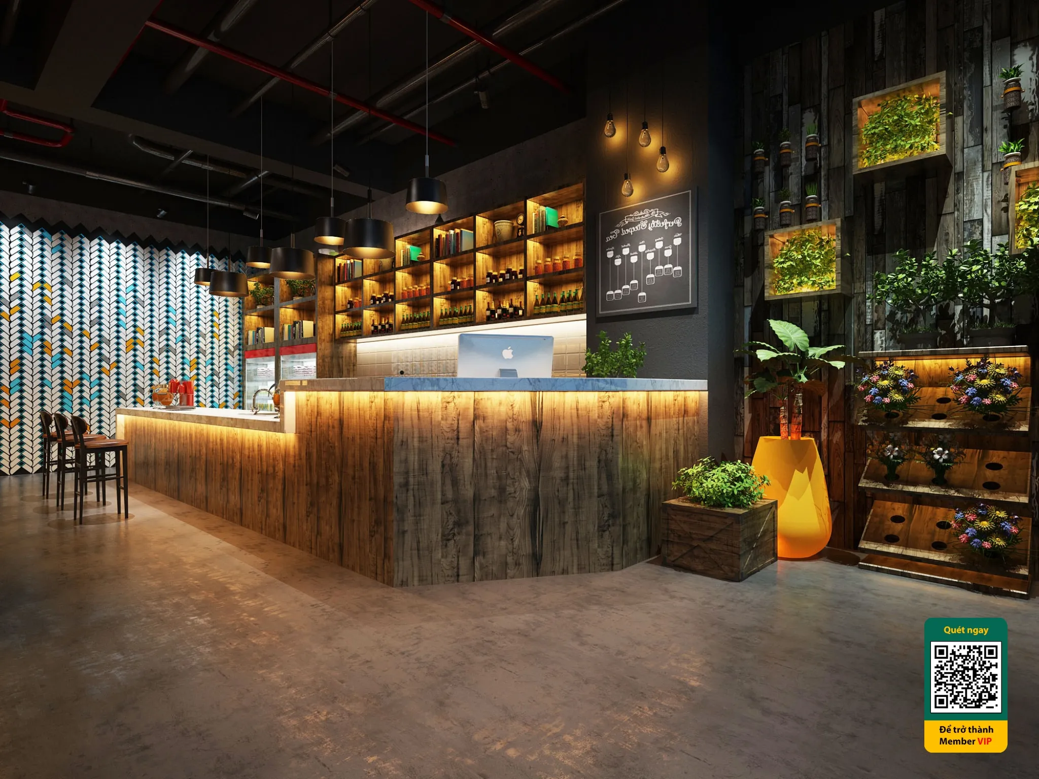 Cafe milk tea shop 3D - 021 - 3638