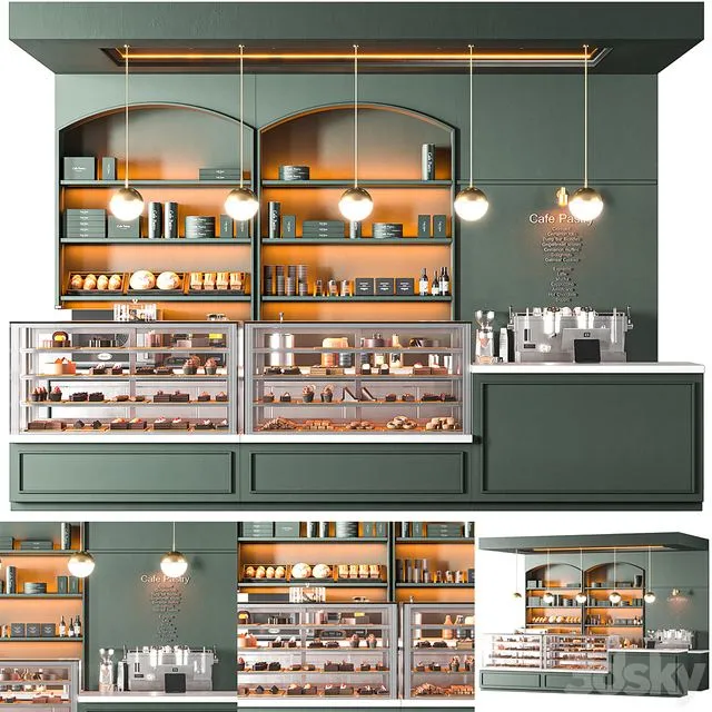 Cafe Pastry 3D Model