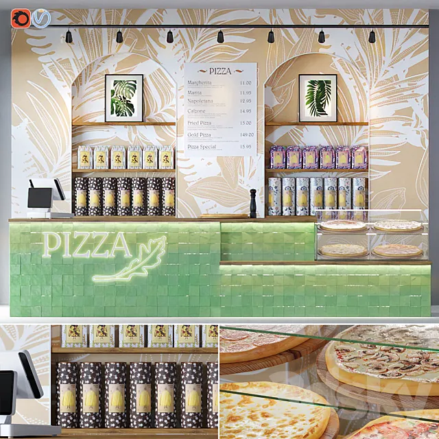 Cafe pizzeria 3D Model
