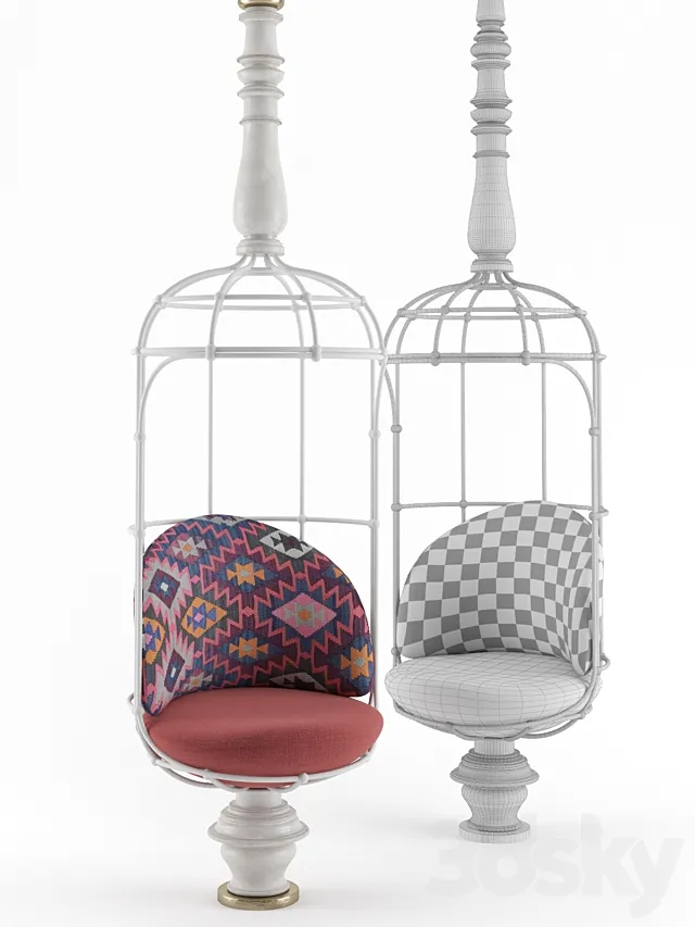 Cage Armchair  2 3D Model