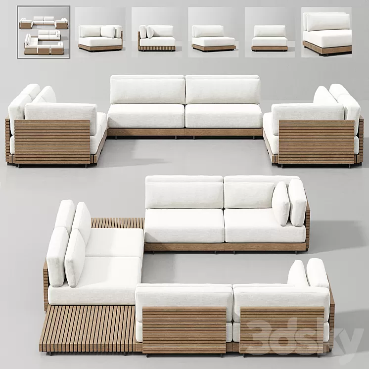 CAICOS MODULAR SOFA_13 3D Model