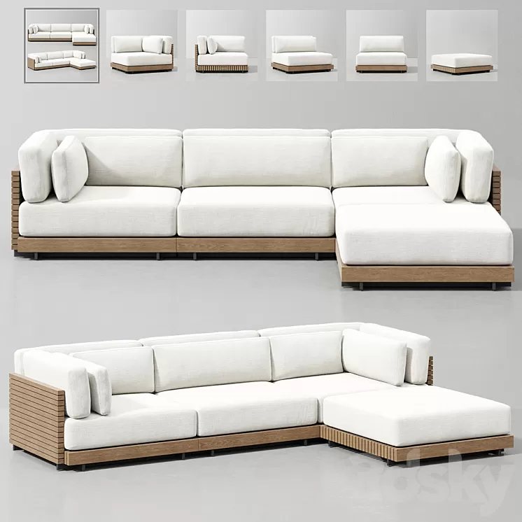 CAICOS MODULAR SOFA_5 3D Model Free